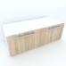 Armonia Comoda alba cu 2 sertare cu maner front MDF Sonoma
